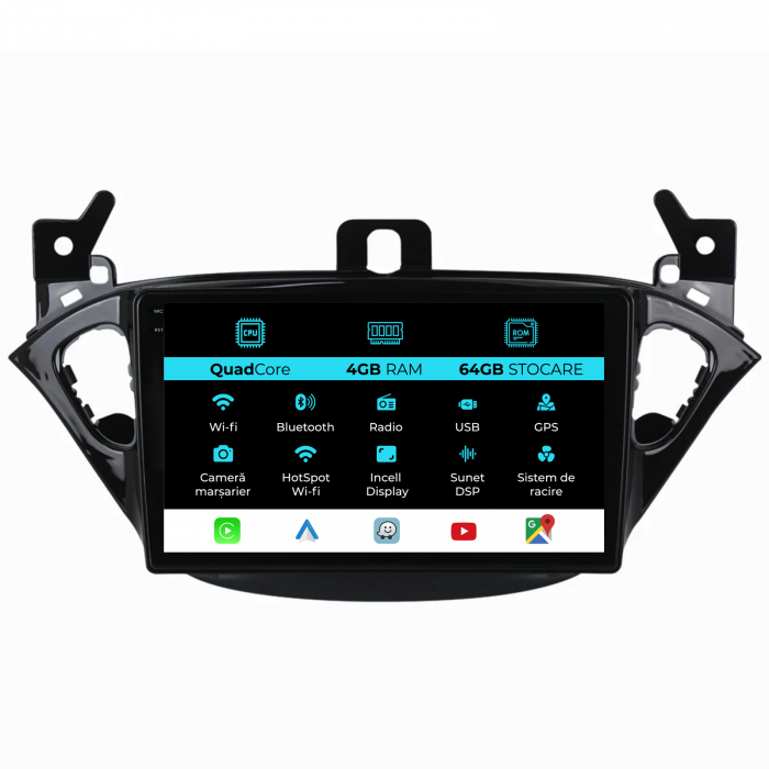 Navigatie Dedicata Opel Corsa E/Adam (2012-2019),QuadCore, 9Inch, 4Gb Ram, 64Gb Stocare, Carplay [1]