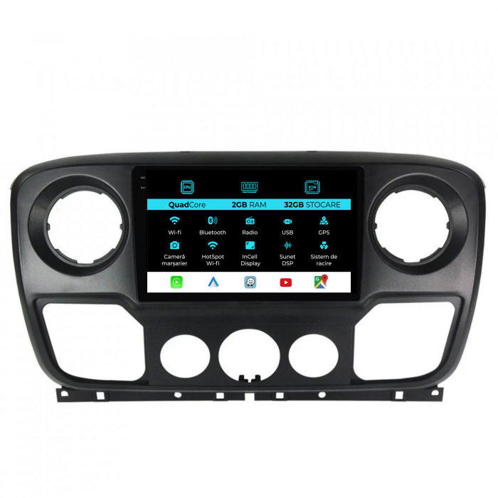 Navigatie Dedicata Opel Movano/Renault Master/Nissan NV400 (2010-2020), 10Inch, 2Gb Ram, 32Gb Stocare, Carplay [1]