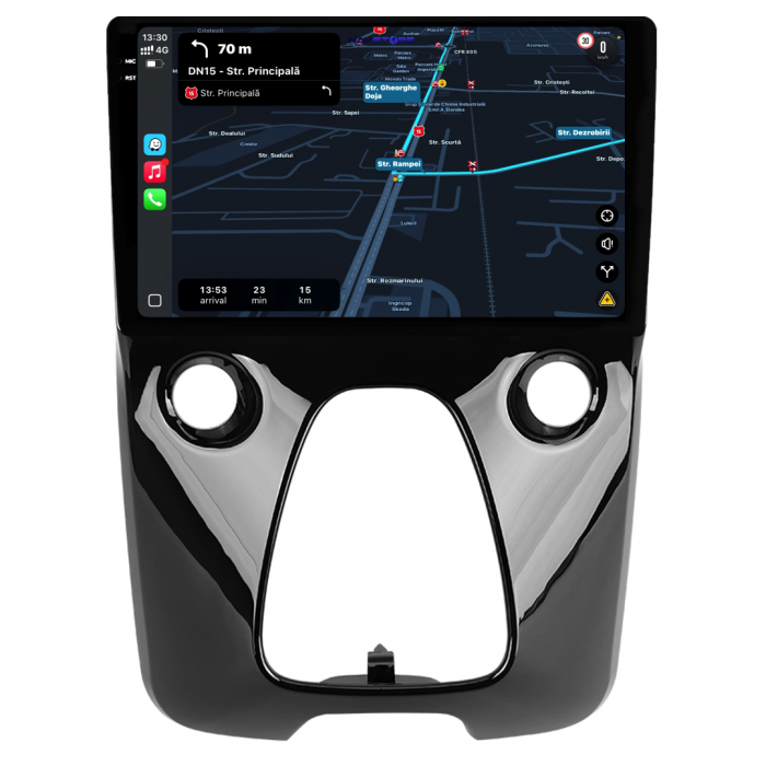 Navigatie Dedicata Peugeot 10/Citroen C1/Toyota Aygo (2014 - 2022), 9Inch, 6Gb Ram, 128Gb Stocare, Carplay [3]