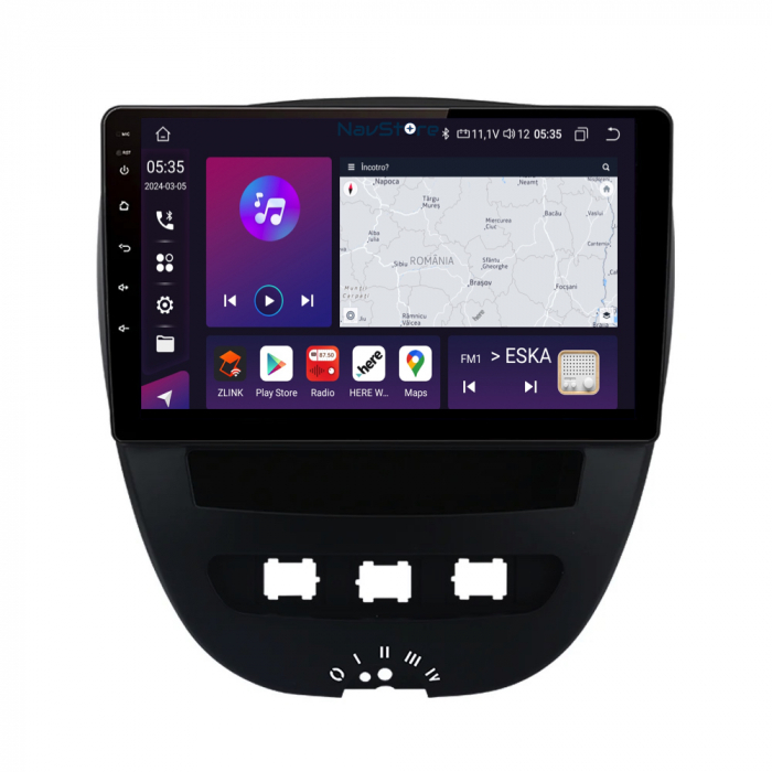 Navigatie Dedicata Peugeot 107/Citroen C1/Toyota Aygo (2005 - 2015), 10Inch, 4Gb Ram, 64Gb Stocare, Bluetooth, WiFi, Carplay [4]