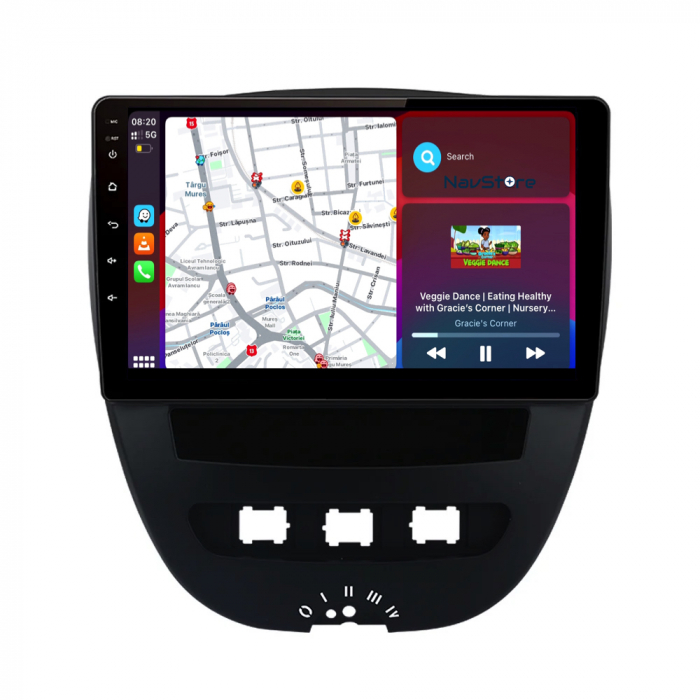 Navigatie Dedicata Peugeot 107/Citroen C1/Toyota Aygo (2005 - 2015), 10Inch, 4Gb Ram, 64Gb Stocare, Bluetooth, WiFi, Carplay [2]