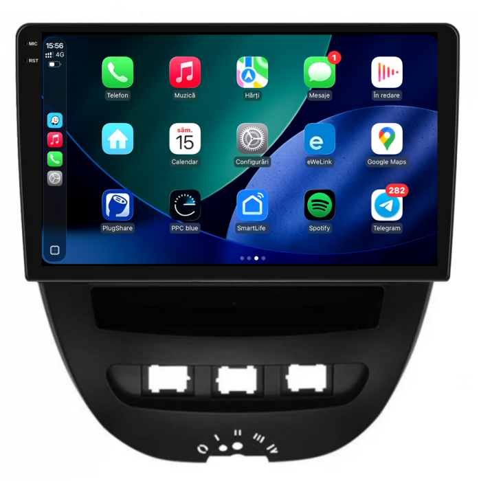 Navigatie Dedicata Peugeot 107/Citroen C1/Toyota Aygo (2005 - 2015),10Inch, 4Gb Ram, 64Gb Stocare, Carplay [3]