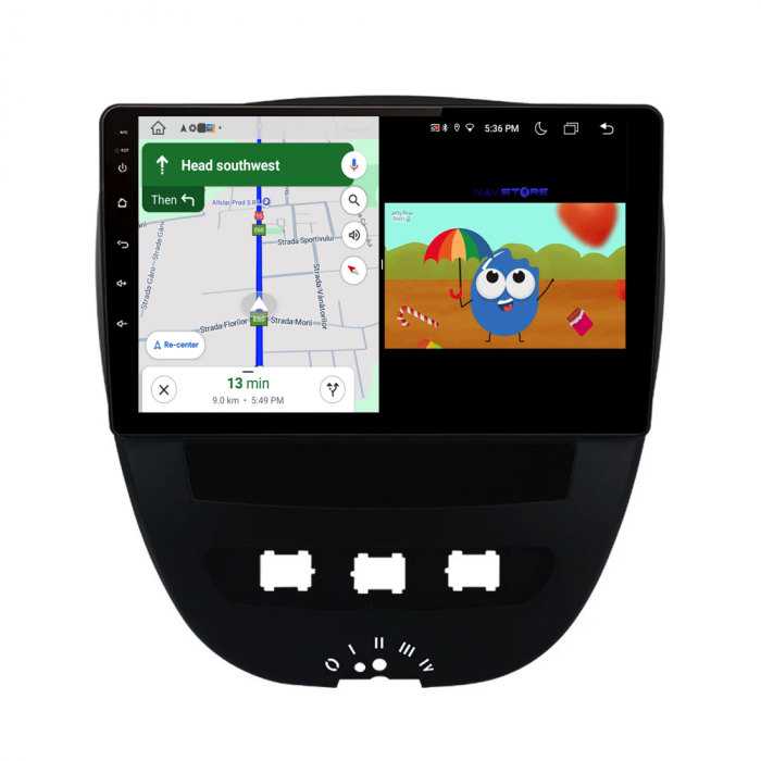 Navigatie Dedicata Peugeot 107/Citroen C1/Toyota Aygo (2005 - 2015),10Inch, 4Gb Ram, 64Gb Stocare, Carplay [5]