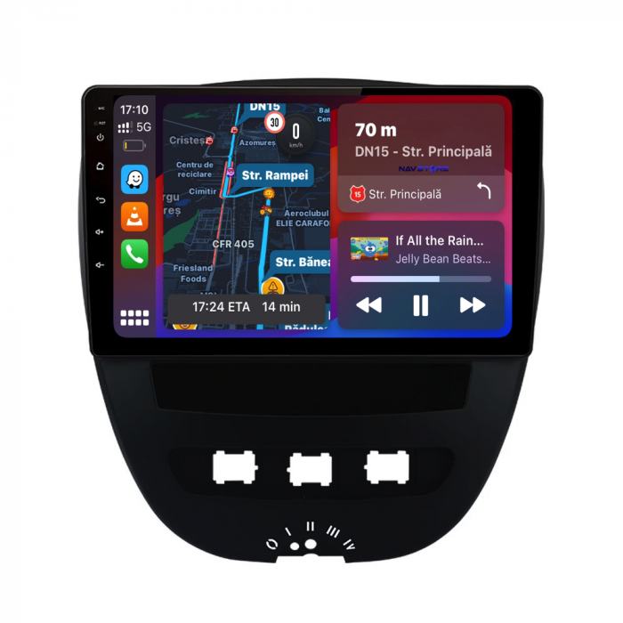 Navigatie Dedicata Peugeot 107/Citroen C1/Toyota Aygo (2005 - 2015),10Inch, 4Gb Ram, 64Gb Stocare, Carplay [2]
