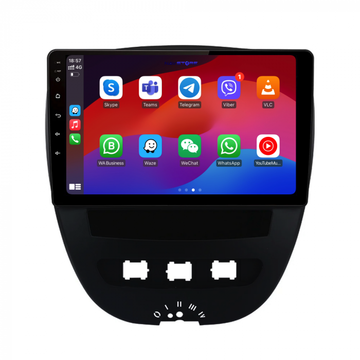 Navigatie Dedicata Peugeot 107/Citroen C1/Toyota Aygo (2005 - 2015),10Inch, 4Gb Ram, 64Gb Stocare, Carplay [4]