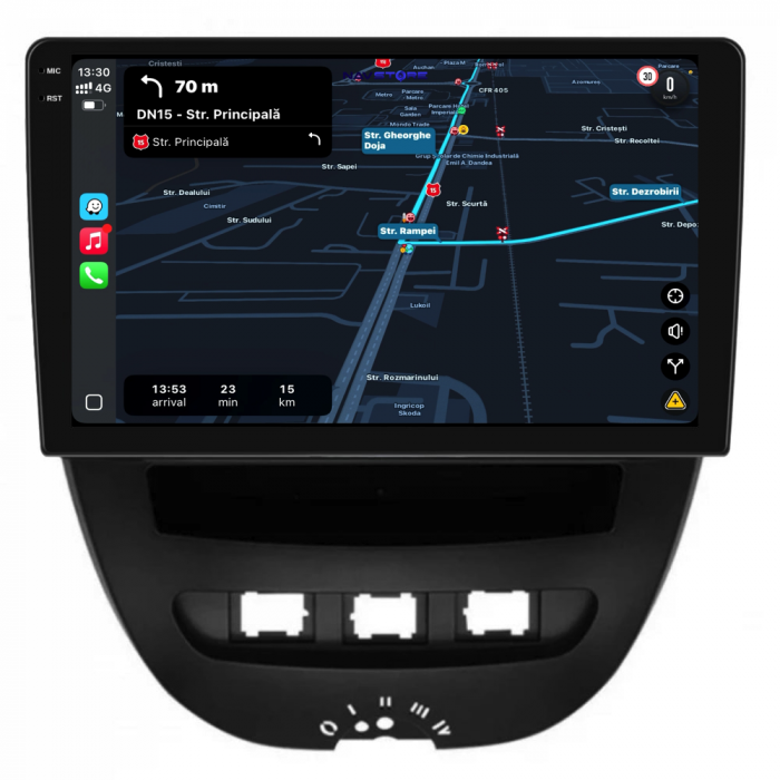 Navigatie Dedicata Peugeot 107/Citroen C1/Toyota Aygo (2005 - 2015),10Inch, 6Gb Ram, 128Gb Stocare, Carplay [3]