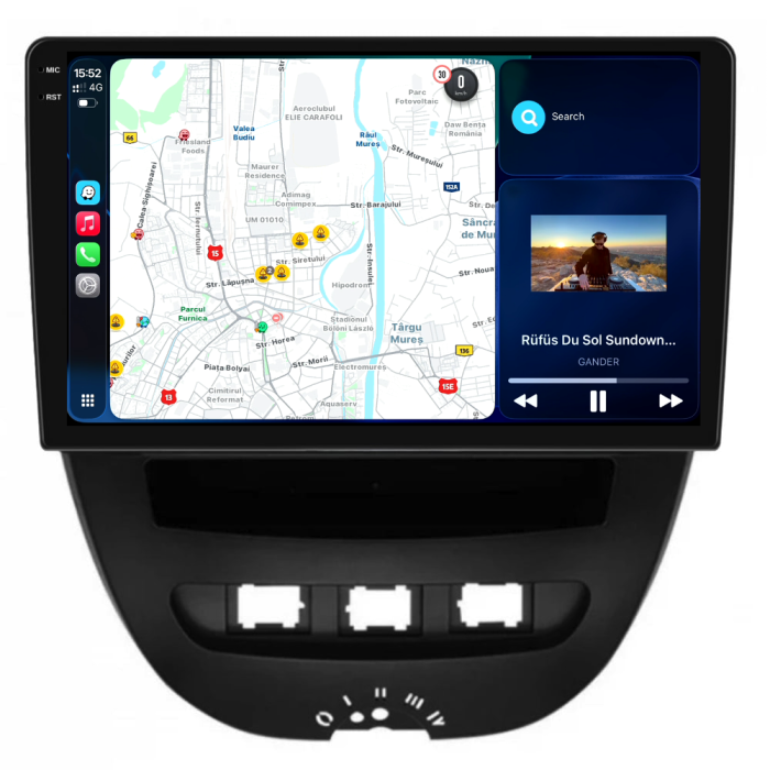 Navigatie Dedicata Peugeot 107/Citroen C1/Toyota Aygo (2005-2015),2K, 4Gb Ram, 64Gb Stocare, Carplay [2]