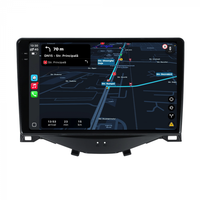 Navigatie Dedicata Peugeot 108/Citroen C1/Toyota Aygo (2014 - 2022),QuadCore, 9Inch, 4Gb Ram, 64Gb Stocare, Carplay [3]