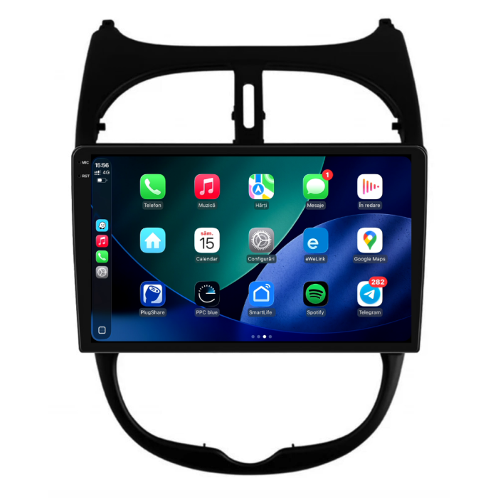 Navigatie Dedicata Peugeot 206 (2001-2008), 2K, 4Gb Ram, 64Gb Stocare, Carplay [3]
