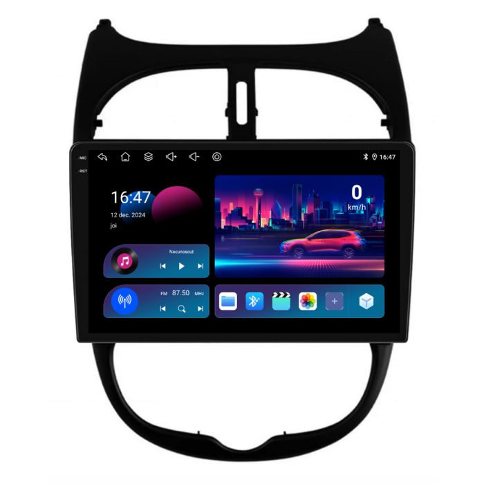 Navigatie Dedicata Peugeot 206 (2001-2008), 9Inch, 2Gb Ram, 32Gb Stocare, Carplay [4]