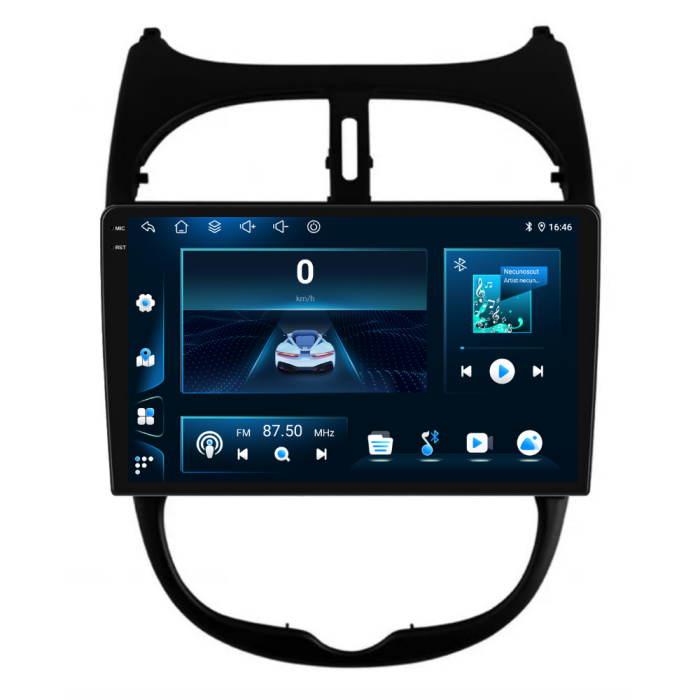Navigatie Dedicata Peugeot 206 (2001-2008), 9Inch, 6Gb Ram, 128Gb Stocare, Carplay [7]