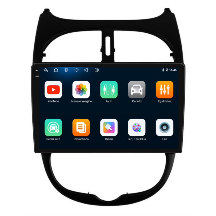 Navigatie Dedicata Peugeot 206 (2001-2008), 9Inch, 6Gb Ram, 128Gb Stocare, Carplay [6]