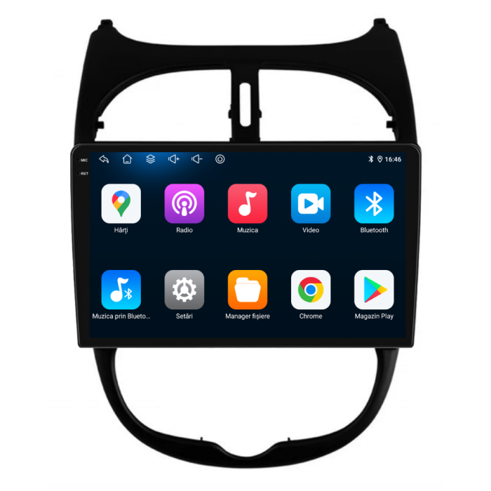 Navigatie Dedicata Peugeot 206 (2001-2008), 9Inch, 6Gb Ram, 128Gb Stocare, Carplay [5]