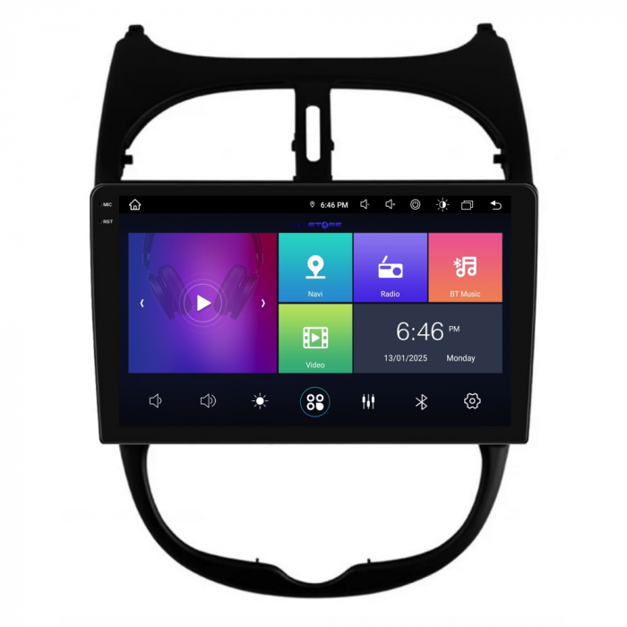 Navigatie Dedicata Peugeot 206 (2001-2008), 2K, 8Gb Ram, 256Gb Stocare, Carplay [7]