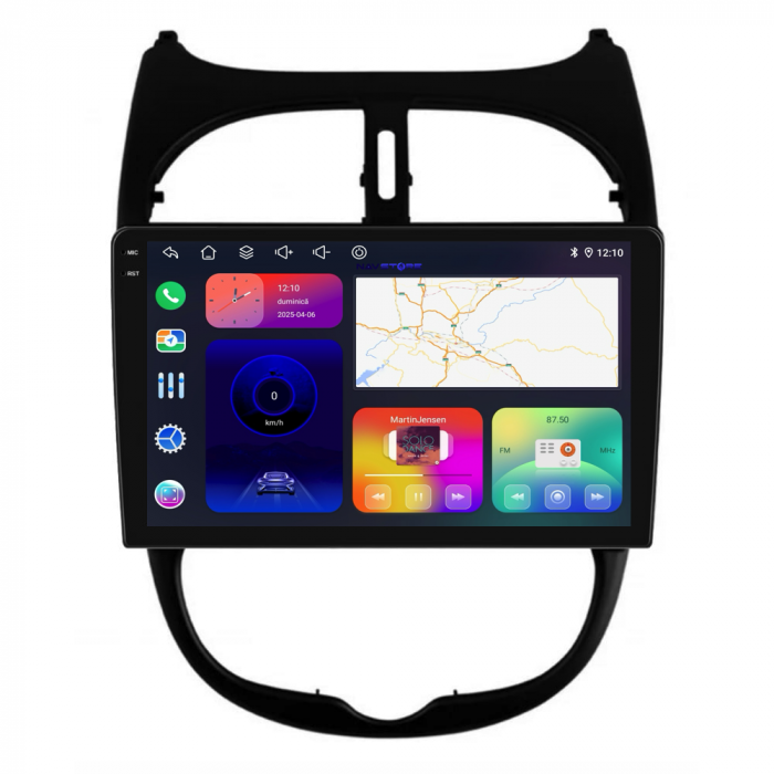 Navigatie Dedicata Peugeot 206 (2001-2008),QuadCore, 9Inch, 4Gb Ram, 64Gb Stocare, Carplay [6]