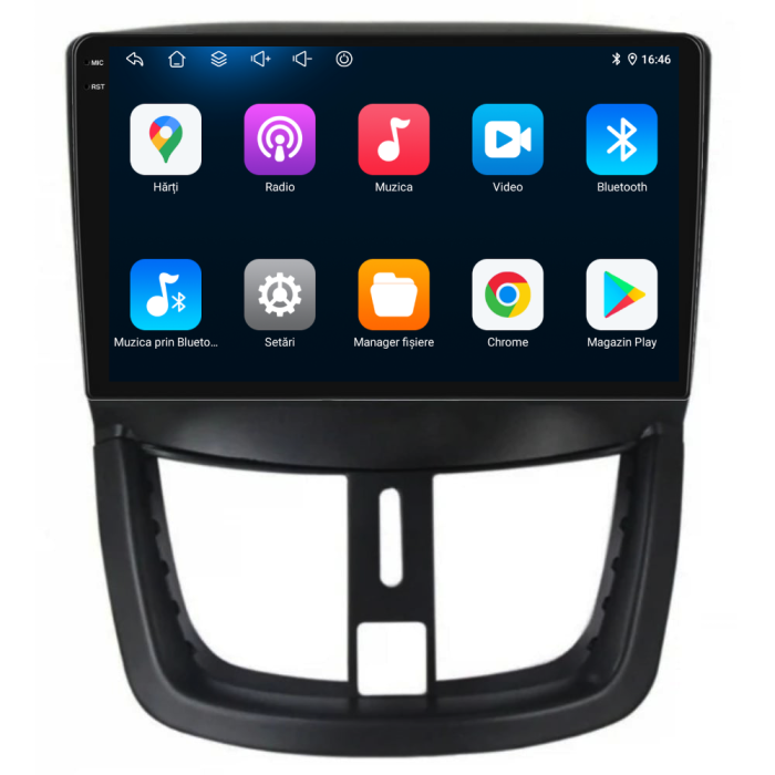 Navigatie Dedicata Peugeot 207 (2006-2015), 9Inch, 4Gb Ram, 64Gb Stocare, Carplay [5]