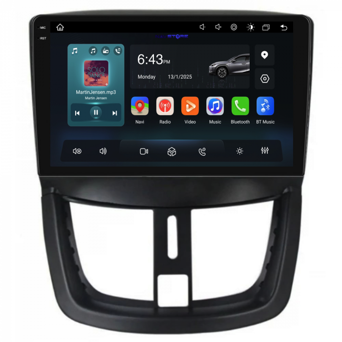Navigatie Dedicata Peugeot 207 (2006-2015), 9Inch, 4Gb Ram, 64Gb Stocare, Carplay [5]