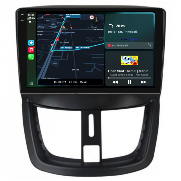 Navigatie Dedicata Peugeot 207 (2006-2015), 9Inch, 4Gb Ram, 64Gb Stocare, Carplay [2]