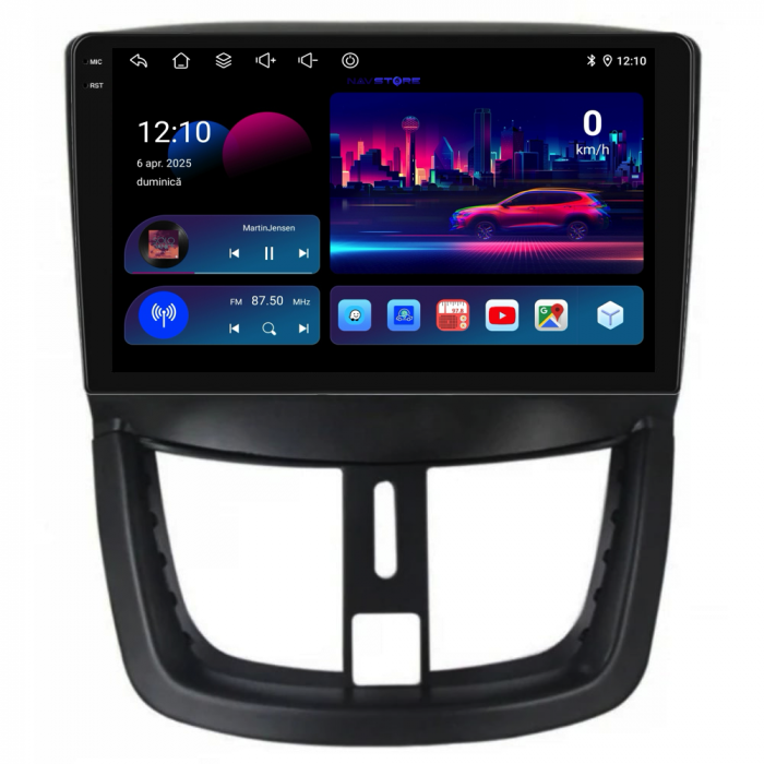 Navigatie Dedicata Peugeot 207 (2006-2015), 9Inch, 6Gb Ram, 128Gb Stocare, Carplay [4]