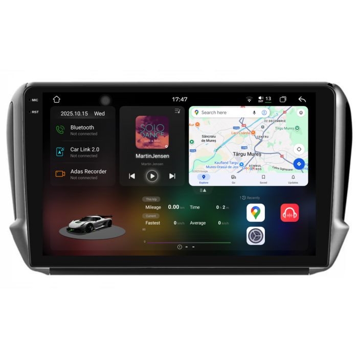 Navigatie Dedicata Peugeot 208/2008 (2013-2018), 2K, 12Gb Ram, 256Gb Stocare, Carplay [1]