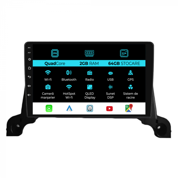 Navigatie Dedicata Peugeot 3008/5008 (2016 - 2021), 9Inch, 2Gb Ram, 64Gb Stocare, Carplay [1]