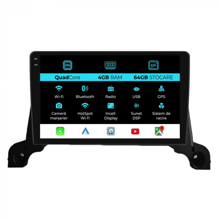 Navigatie Dedicata Peugeot 3008/5008 (2016-2021),QuadCore, 9Inch, 4Gb Ram, 64Gb Stocare, Carplay [1]