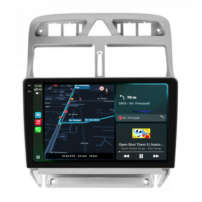 Navigatie Dedicata Peugeot 307 (2000-2013), 9Inch, 6Gb Ram, 128Gb Stocare, Carplay [2]