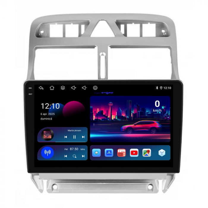 Navigatie Dedicata Peugeot 307 (2000-2013), 9Inch, 6Gb Ram, 128Gb Stocare, Carplay [4]