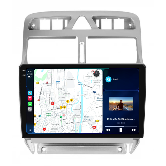 Navigatie Dedicata Peugeot 307 (2000-2013), 9Inch, 6Gb Ram, 128Gb Stocare, Carplay [2]