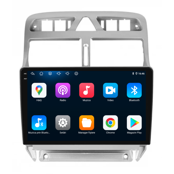 Navigatie Dedicata Peugeot 307 (2000-2013), 9Inch, 6Gb Ram, 128Gb Stocare, Carplay [5]