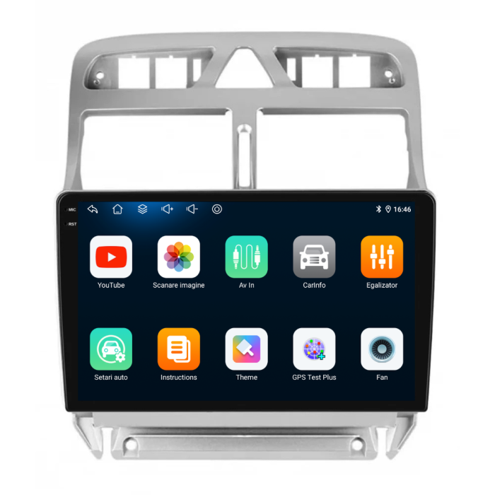 Navigatie Dedicata Peugeot 307 (2000-2013), 9Inch, 6Gb Ram, 128Gb Stocare, Carplay [6]