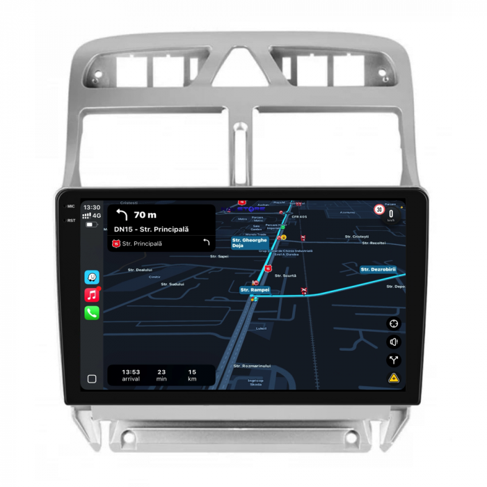 Navigatie Dedicata Peugeot 307 (2000-2013), 9Inch, 6Gb Ram, 128Gb Stocare, Carplay [3]