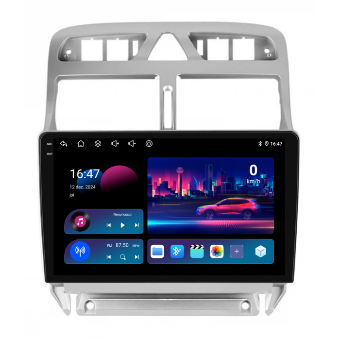 Navigatie Dedicata Peugeot 307 (2000-2013), 9Inch, 6Gb Ram, 128Gb Stocare, Carplay [4]