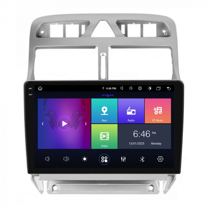 Navigatie Dedicata Peugeot 307 (2000-2013), 9Inch, 8Gb Ram, 256Gb Stocare, Carplay [7]