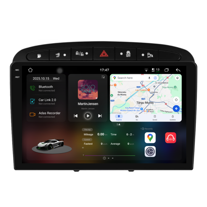 Navigatie Dedicata Peugeot 308/408 (2008-2013), 2K, 12Gb Ram, 256Gb Stocare, Carplay [1]