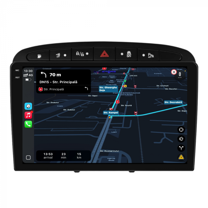 Navigatie Dedicata Peugeot 308/408 (2008-2013), 9Inch, 4Gb Ram, 64Gb Stocare, Carplay [3]