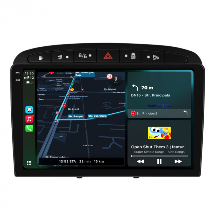 Navigatie Dedicata Peugeot 308/408 (2008-2013), 9Inch, 6Gb Ram, 128Gb Stocare, Carplay [2]
