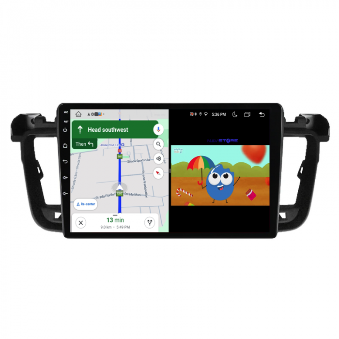 Navigatie Dedicata Peugeot 508 (2010-2018), 9Inch, 1Gb Ram, 32Gb Stocare, Carplay [5]