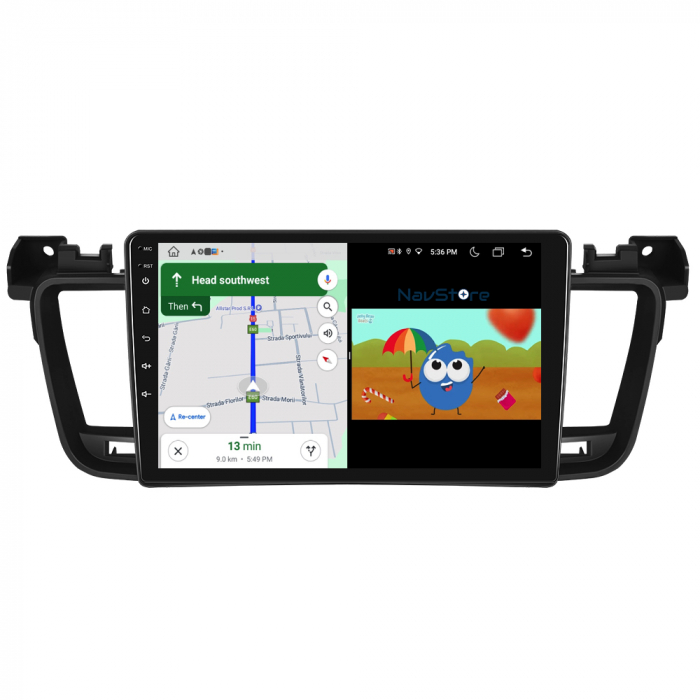 Navigatie Android Dedicata Peugeot 508 (2010-2018), 9Inch, 4Gb Ram, 64Gb Stocare, Bluetooth, WiFi, Carplay [7]