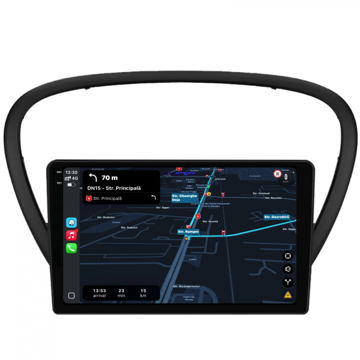 Navigatie Dedicata Peugeot 607 (2004-2011),QuadCore, 9Inch, 4Gb Ram, 64Gb Stocare, Carplay [3]