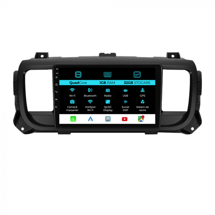 Navigatie Dedicata Peugeot Expert / Citroen Jumpy 3 (2016-2021), 9Inch, 1Gb Ram, 32Gb Stocare, Carplay [1]