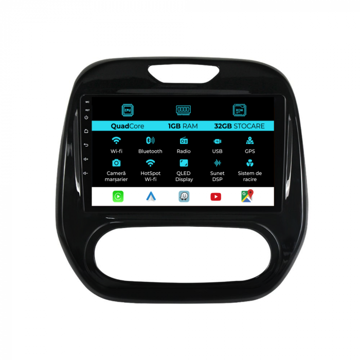 Navigatie Dedicata Renault Captur (2013-2020), 9Inch, 1Gb Ram, 32Gb Stocare, Carplay [1]