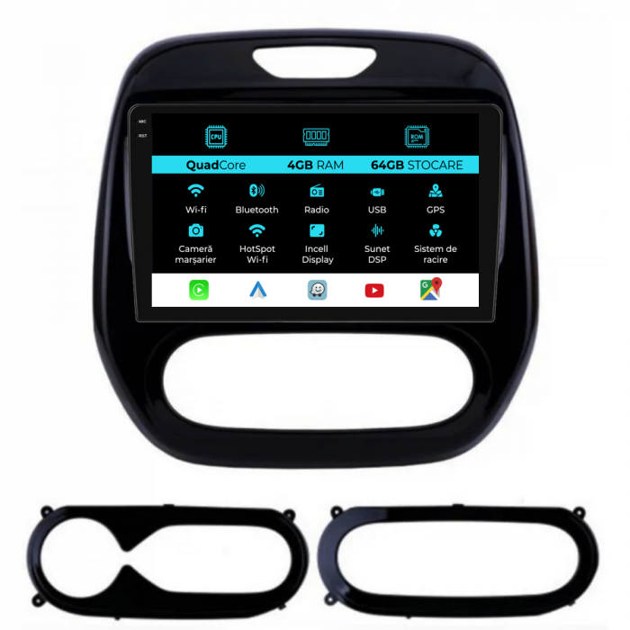 Navigatie Dedicata Renault Captur (2013-2020),QuadCore, 9Inch, 4Gb Ram, 64Gb Stocare, CarPlay [1]