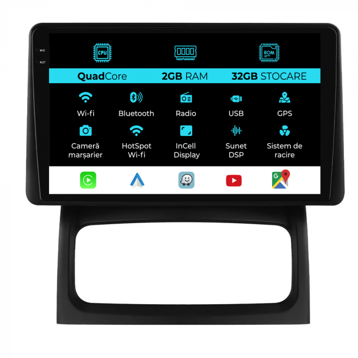 Navigatie Dedicata Renault Clio 2 (1998-2012), 9Inch, 2Gb Ram, 32Gb Stocare, Carplay [1]