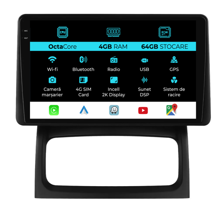 Navigatie Dedicata Renault Clio 2 (1998-2012), 2K, 4Gb Ram, 64Gb Stocare, Carplay [1]