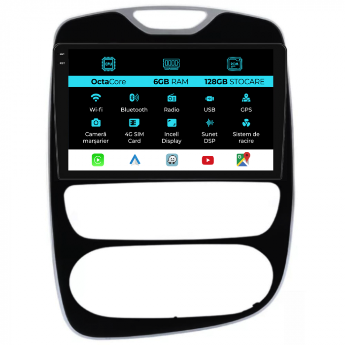 Navigatie Dedicata Renault Clio 4 (2016-2019), 9Inch, 6Gb Ram, 128Gb Stocare, Carplay [1]