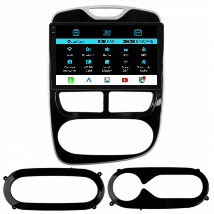 Navigatie Dedicata Renault Clio 4 (2012-2016), 9Inch, 8Gb Ram, 256Gb Stocare, Carplay [1]