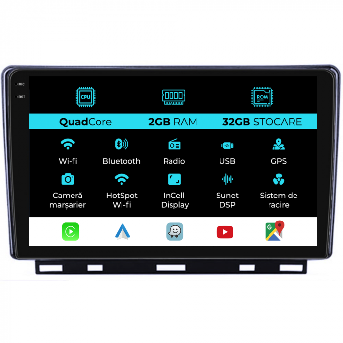 Navigatie Dedicata Renault Clio 5 (2019-2024), 9Inch, 2Gb Ram, 32Gb Stocare, Carplay [1]