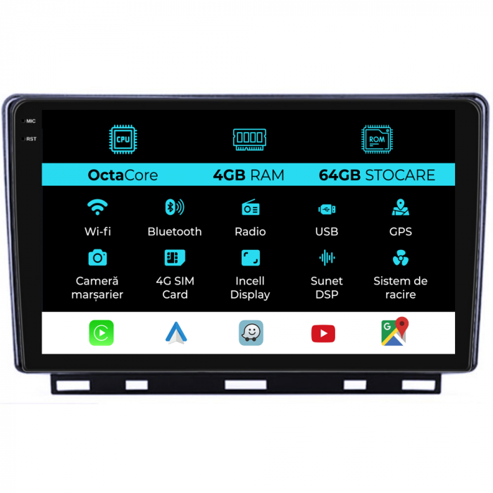 Navigatie Dedicata Renault Clio 5 (2019-2024), 9Inch, 4Gb Ram, 64Gb Stocare, Carplay [1]