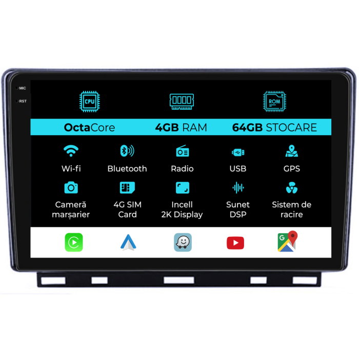 Navigatie Dedicata Renault Clio 5 (2019-2024), 2K, 4Gb Ram, 64Gb Stocare, Carplay [1]